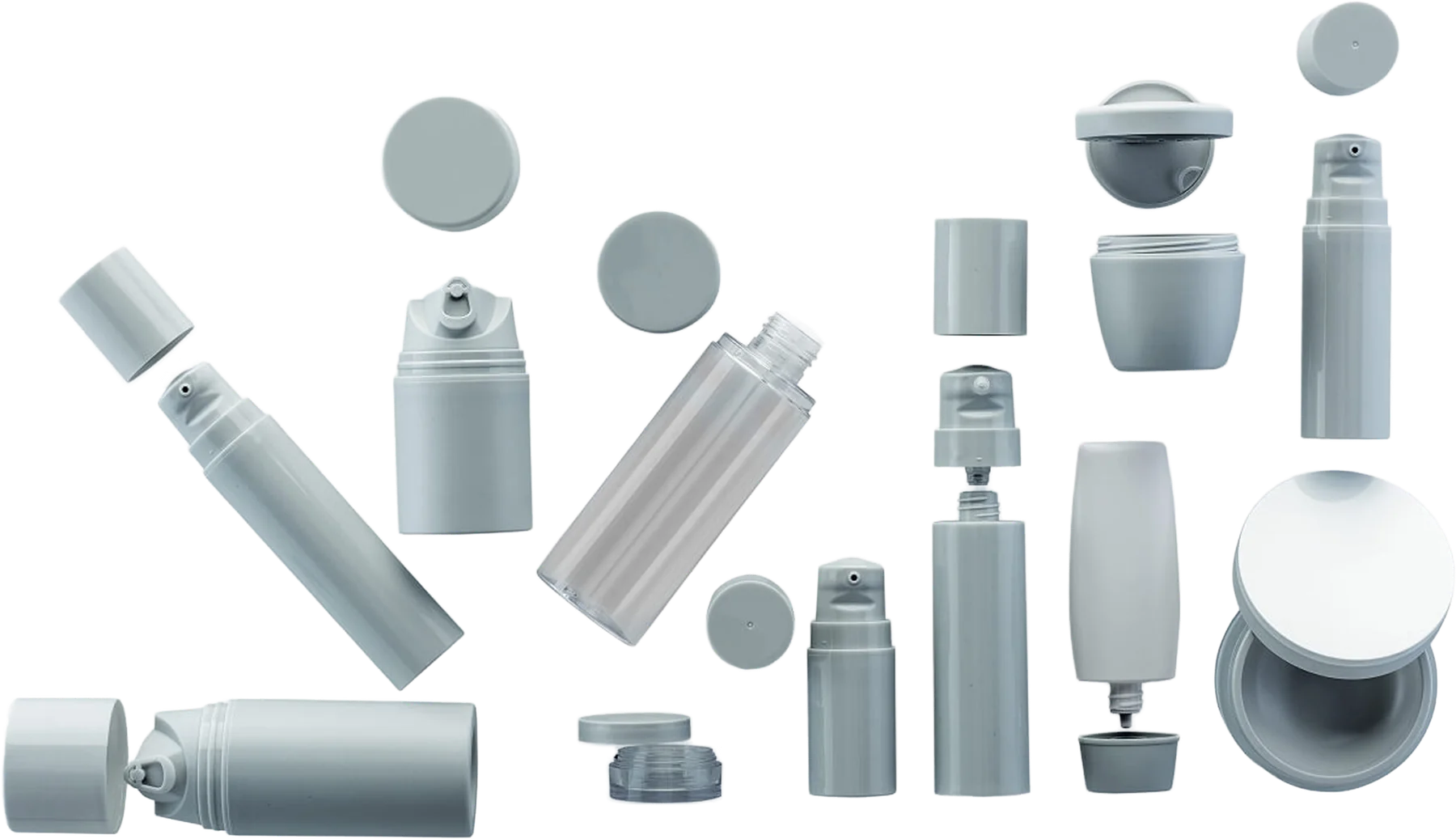 Kosmetikverpackungen von bomo trendline: Airless-Spender, Kosmetikflaschen, Tiegel und Verschlüsse aus Kunststoff
